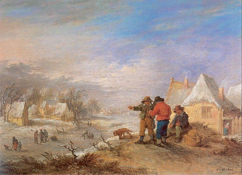 Michau, Theobald Winter Landscape oil painting image